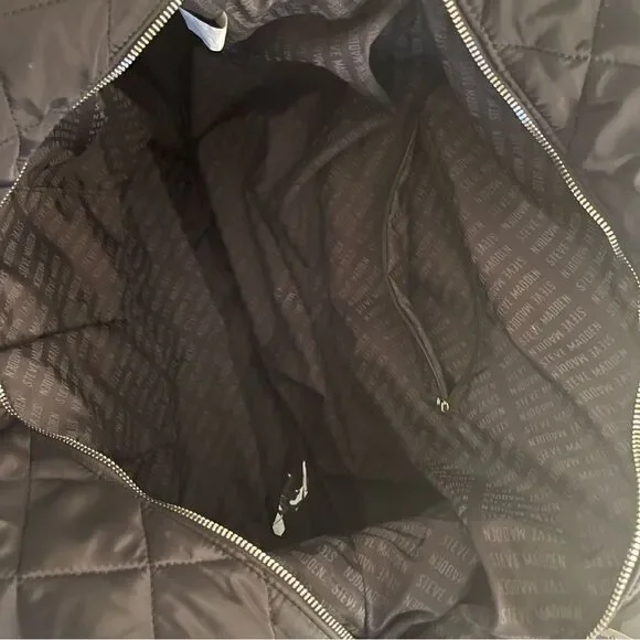 Steve Madden Large Quilted Duffel Bag - Picture 6 of 7